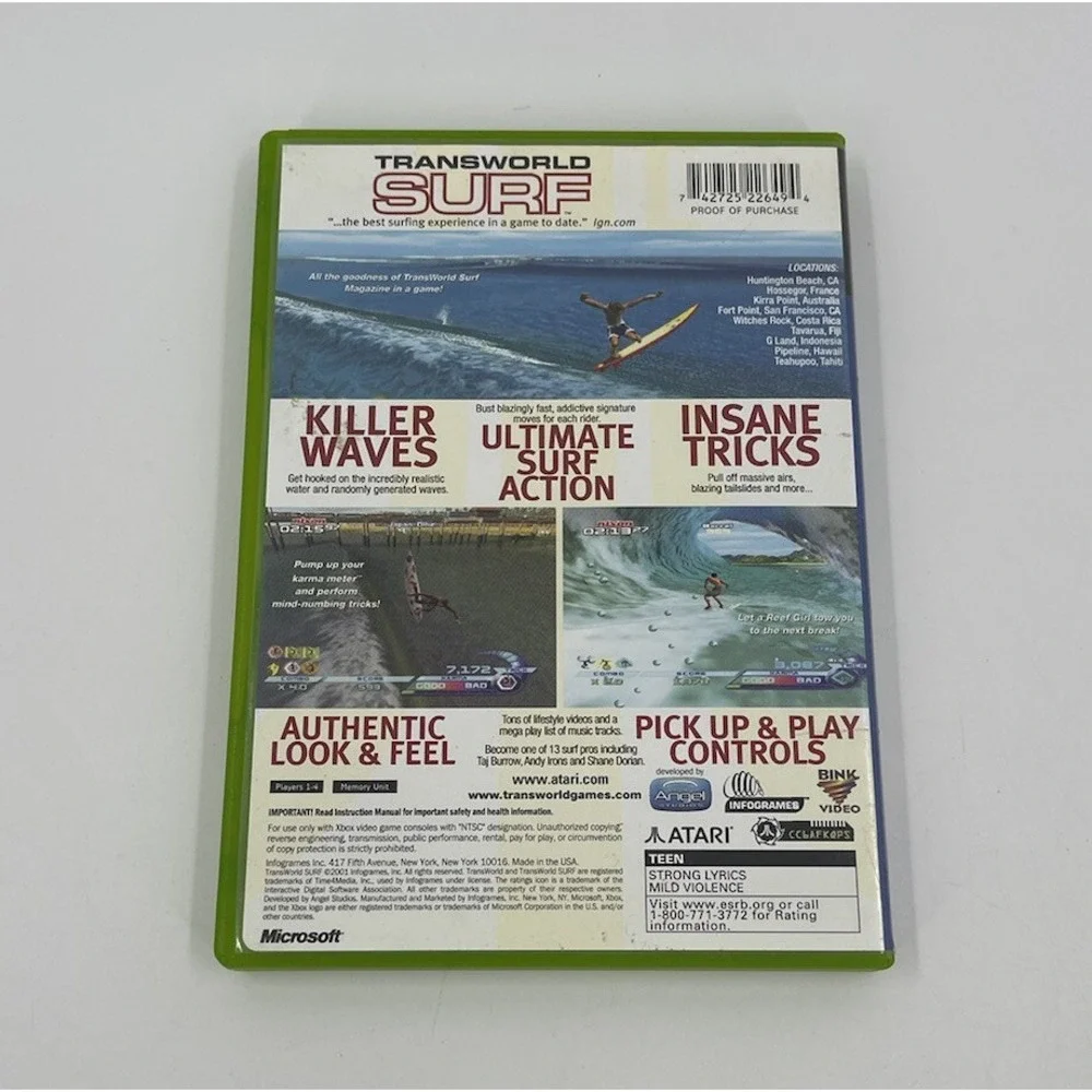TransWorld‎ Surf (Microsoft Xbox, 2001) Atari - CIB Complete!